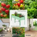 Hochbeet aus Metall, Verzinkter Stahl Rostfrei, 226x60x80 cm Hochbeet für Garten, Terrasse & Balkon, Pflanzkasten für Gemüse, Kräuter und Blumen, Langlebiges Pflanzbeet - Thumbnail 6