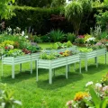 Hochbeet aus Metall, Verzinkter Stahl Rostfrei, 226x60x80 cm Hochbeet für Garten, Terrasse & Balkon, Pflanzkasten für Gemüse, Kräuter und Blumen, Langlebiges Pflanzbeet - Thumbnail 7