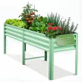 Hochbeet aus Metall, Verzinkter Stahl Rostfrei, 226x60x80 cm Hochbeet für Garten, Terrasse & Balkon, Pflanzkasten für Gemüse, Kräuter und Blumen, Langlebiges Pflanzbeet - Thumbnail 1
