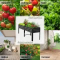 Hochbeet aus Metall, Verzinkter Stahl Rostfrei, 226x60x80 cm Hochbeet für Garten, Terrasse & Balkon, Pflanzkasten für Gemüse, Kräuter und Blumen, Langlebiges Pflanzbeet - Thumbnail 6