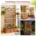 COSTWAY Blumenkasten mit Rankgitter & Dach, Pflanzkübel mit Sichtschutz, Pflanzkasten Tannenholz, Hochbeet mit Spalier, Drainagelöchern, Blumenkübel mit Rankhilfe für Kletterpflanzen, 100 x 55 x 183cm - Thumbnail 7