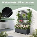 Hochbeet mit Sichtschutz 33cm tief | Metall Pflanzkasten mit Rankgitter & Rollen, wetterfest rostfrei, freistehend für Blumen, Kletterpflanzen, Tomaten, Garten Balkon Terrasse Privatsphäre(2 Stücke) - Thumbnail 9