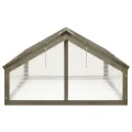 Gewächshaus aus Holz, quadratisches Gewächshaus, Grau, 114 x 80 x 50 cm, Tannenholz - Thumbnail 4