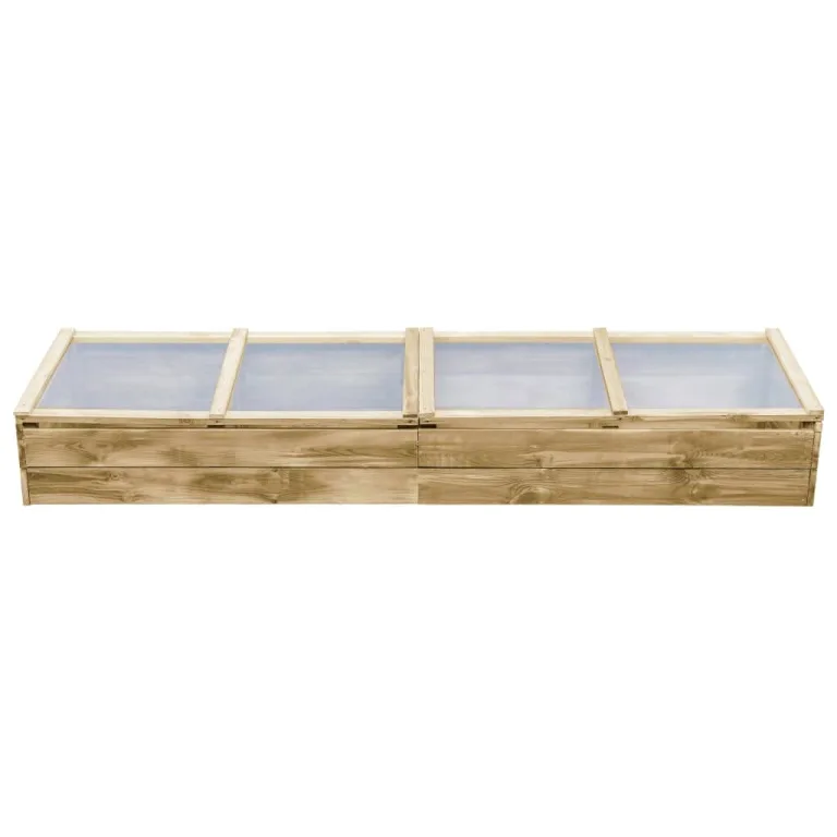 Garten-Gewächshaus aus Holz, quadratisches Gewächshaus, Kiefernholz, imprägniert, 200 x 50 x 35 cm – Bild 2