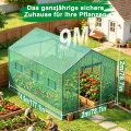 Froadp Gewächshaus Begehbar 4,5x2x2m, Foliengewächshaus Garten mit Verzinktem Stahlrahmen, UV-beständige PE Folie, Tomatenhaus mit Fenstern & Tür, Pflanzengewächshaus für Gemüse, Tomaten & Blumen - Thumbnail 2