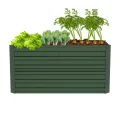 Metall Hochbeet Rechteckig 300x120x58 cm, stabil & rostfrei, wetterfest, langlebiges Gartenbeet für Gemüse, Kräuter & Blumen, Balkon & Terrasse – Silber - Thumbnail 10