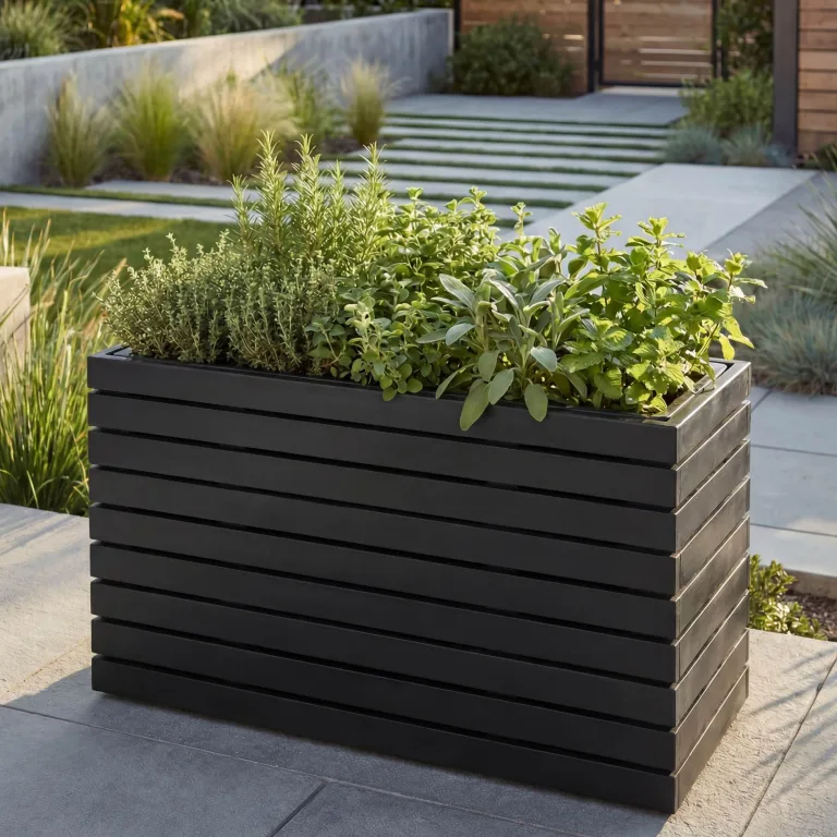 Mendler Pflanzkasten HWC-L21, Pflanzkübel Blumentopf Hochbeet, eckig 41x63x23cm Outdoor Akazie Holz FSC®-Zertifiziert - Hellbraun – Bild 10
