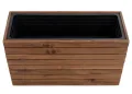 Mendler Pflanzkasten HWC-L21, Pflanzkübel Blumentopf Hochbeet, eckig 41x63x23cm Outdoor Akazie Holz FSC®-Zertifiziert - Hellbraun - Thumbnail 8