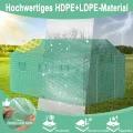 Begehbares Gewächshaus Winterfest, 4.5x2x2m Grün, Feuerverzinkter Stahlrahmen, Isoliertes Foliengewächshaus, Überwinterungszelt für Pflanzen, Gartenhäuschen für Balkon & Garten - Thumbnail 3