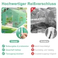 Begehbares Gewächshaus Winterfest, 4.5x2x2m Grün, Feuerverzinkter Stahlrahmen, Isoliertes Foliengewächshaus, Überwinterungszelt für Pflanzen, Gartenhäuschen für Balkon & Garten - Thumbnail 4