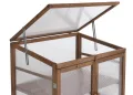Mendler Gewächshaus HWC-Q13, Treibhaus Anzuchthaus Frühbeet Fenster verstellbar Holz FSC®-Zertifiziert 110x76x57cm - Dunkelbraun - Thumbnail 6