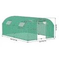 Gewächshaus 3x4 m begehbar, Foliengewächshaus mit 4 Fenstern & Tür, stabiles Stahlgestell, HDPE/LDPE Abdeckung, Tomatengewächshaus für Garten & Gemüseanbau - Thumbnail 2