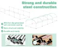 Gewächshaus 3x4 m begehbar, Foliengewächshaus mit 4 Fenstern & Tür, stabiles Stahlgestell, HDPE/LDPE Abdeckung, Tomatengewächshaus für Garten & Gemüseanbau - Thumbnail 5