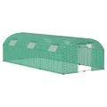 Gewächshaus 3x4 m begehbar, Foliengewächshaus mit 4 Fenstern & Tür, stabiles Stahlgestell, HDPE/LDPE Abdeckung, Tomatengewächshaus für Garten & Gemüseanbau - Thumbnail 10