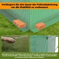Gewächshaus Foliengewächshaus mit Verzinktrohrfundament 3 × 4 m - 12 m² inkl. Erdanker & 4 Aufrollbare Fenster mit Moskitonetz & 140 g/m² UV-beständig Tomatengewächshaus Greenhouse - Thumbnail 4