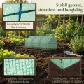 Outsunny Foliengewächshaus aus Stahl, winterfestes Gewächshaus mit Reißverschlussfenster, Treibhaus für Balkon und Garten 270 x 90 x 90 cm, Tomatenhaus für Tomaten, Gemüse und Blumen, Grün - Thumbnail 4