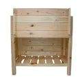 mgc24 Hochbeet Kiefernholz Natur, 80 x 40 x 78 cm mit Ablage & Verkleidung | Stehender Pflanzkasten aus Holz, Für Garten/Terrasse/Balkon, vielseitig nutzbar, robust & stabil, einfache Montage - Thumbnail 3