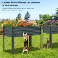 Hochbeet aus Metall, Verzinkter Stahl Rostfrei, 116x60x80 cm Hochbeet für Garten, Terrasse & Balkon, Pflanzkasten für Gemüse, Kräuter und Blumen, Langlebiges Pflanzbeet - Thumbnail 4