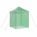 Gewächshaus mit Pop-up-Rahmen Grün Eisen 200 x 200 x 300 cm, faltbares Treibhaus für Garten Terrasse, Pflanzenhaus mit Polyethylen Folie, Anzucht, Überwinterung, Tomatenzelt, Frühbeet - Thumbnail 3