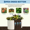 Hochbeet Metall 120x60x60CM—Oval, Hochbeete Für Garten Und Gemüsegarten， Mit Schnittschutzleiste, Gemüse & Pflanzen, Ideal Für Gemüse, Kräuter & Blumen,Beige - Thumbnail 8