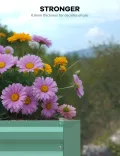 Acekool Hochbeet Metall 240x120x60CM—Quadratisch,Hochbeete Für Garten Und Gemüsegarten, Gemüse & Pflanzen, Ideal Für Gemüse, Kräuter & Blumen, Grün - Thumbnail 6