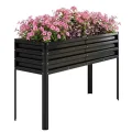 Acekool Hochbeet Metall 127x80x44 cm—Mit Beinen Und Wasserspeicher, 0,6 mm Stahlblech, Hochbeete Für Garten Und Gemüsegarten, Gemüse & Pflanzen, Ideal Für Gemüse, Kräuter & Blumen, Creme - Thumbnail 7