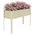 Acekool Hochbeet Metall 127x80x44 cm—Mit Beinen Und Wasserspeicher, 0,6 mm Stahlblech, Hochbeete Für Garten Und Gemüsegarten, Gemüse & Pflanzen, Ideal Für Gemüse, Kräuter & Blumen, Creme - Thumbnail 8