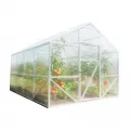 Gewächshaus Victoria 300x400x250cm aus Stahl mit Fundament | UV-beständige 6 mm Hohlkammerplatten | Winterfestes Tomatenhaus & Treibhaus für Garten - Thumbnail 1