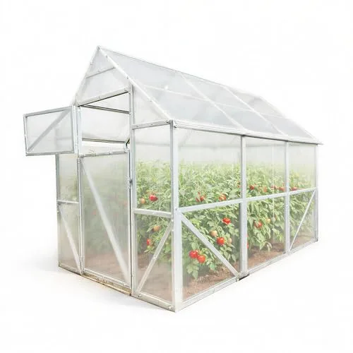 Stahl Gewächshaus Smart 200x300x220cm mit Holzfundament | UV-beständige 4 mm Hohlkammerplatten | Automatischer Fensteröffner inkl. | Winterfestes Tomatenhaus & Treibhaus für Garten – Bild 10
