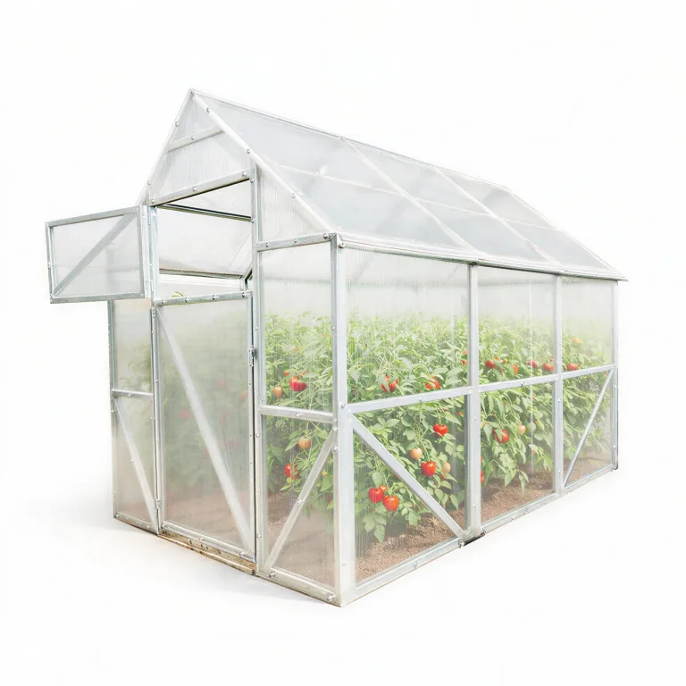 Stahl Gewächshaus Smart 200x300x220cm mit Holzfundament | UV-beständige 4 mm Hohlkammerplatten | Automatischer Fensteröffner inkl. | Winterfestes Tomatenhaus & Treibhaus für Garten – Bild 1