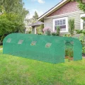 XMTECH Gewächshaus 3x4m 12m², Foliengewächshaus mit 4 Fenstern & Tür, Tomaten Gewächshaus, reißfeste UV-Folie, verzinkter Stahlrahmen, Insektenschutz, wetterfest & frostgeschützt für Gartenpflanzen - Thumbnail 10