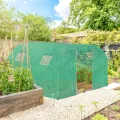 XMTECH Gewächshaus 3x4m 12m², Foliengewächshaus mit 4 Fenstern & Tür, Tomaten Gewächshaus, reißfeste UV-Folie, verzinkter Stahlrahmen, Insektenschutz, wetterfest & frostgeschützt für Gartenpflanzen - Thumbnail 1
