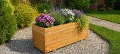 XXL Pflanzkübel Holz 100 cm – Extra Stabiler Blumenkasten Rechteckig, Wetterfester Pflanzkasten für Balkon, Terrasse & Garten, Hochbeet aus 3 cm Massivholz D26 (Eiche, 100x30x55 cm) - Thumbnail 3