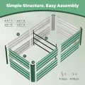 Hochbeet Metall 240x120x60 cm, Pflanzenbeet mit Stützstangen & Schutznetz, Outdoor Hochbeet Set mit Sonnenschutz, offener Pflanzkasten aus verzinktem Stahl für Gemüse, Kräuter & Blumen - Thumbnail 9