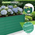 Hochbeet Metall 2er-Set 190x90x64 cm, Hochbeete aus Verzinktes Stahl, Wetterfest, Rostgeschützt, Sicherheitskante, Offener Boden, Pflanzkasten für Garten, Blumen, Gemüse & Kräuter, Grün - Thumbnail 10