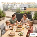 Hochbeet-Set|130x45x80cm|Metall-Hochbeet mit Einlegeboden|Pulverbeschichteter, verzinkter Stahl|Mit Schneckenbarriere und Wühlmausgitter|Inkl. 10 Pflanzsticks - Thumbnail 7