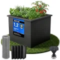 Hochbeet-Set|90x45x80cm|Metall-Hochbeet mit Einlegeboden|Pulverbeschichteter, verzinkter Stahl|Mit Schneckenbarriere und Wühlmausgitter|Inkl. 10 Pflanzsticks - Thumbnail 10