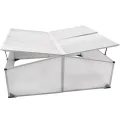 Frühbeet mit 4 Deckeln aus Polycarbonat und Aluminiumrahmen, 108 x 41 x 110 cm, UV-beständig und wetterfest, ideal für Gemüse, Blumen, Setzlinge, Balkon, Garten und Frostschutz - Thumbnail 4