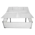 Frühbeet mit 4 Deckeln aus Polycarbonat und Aluminiumrahmen, 108 x 41 x 110 cm, UV-beständig und wetterfest, ideal für Gemüse, Blumen, Setzlinge, Balkon, Garten und Frostschutz - Thumbnail 8