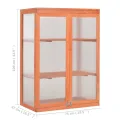 Gewächshaus Schrank Holz mit 2 Regalen 75x47x109 cm wetterfest frostschutz für Garten Balkon Terrasse zur Aufzucht von Kräutern Gemüse Blumen und Tomaten im Frühbeet Anbau - Thumbnail 9