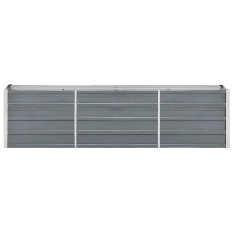 Hochbeet aus Metall Modulares Hochbeete-Kit Rostfreie Hochbeete für Garten aus Premium Zn-Al-Mg Stahl Hoch Gemüsebeet 240×40×45 cm Grau – Bild 2