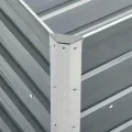 Hochbeet aus Metall Modulares Hochbeete-Kit Rostfreie Hochbeete für Garten aus Premium Zn-Al-Mg Stahl Hoch Gemüsebeet 240×40×45 cm Grau - Thumbnail 4