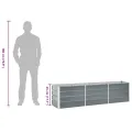 Hochbeet aus Metall Modulares Hochbeete-Kit Rostfreie Hochbeete für Garten aus Premium Zn-Al-Mg Stahl Hoch Gemüsebeet 240×40×45 cm Grau - Thumbnail 6