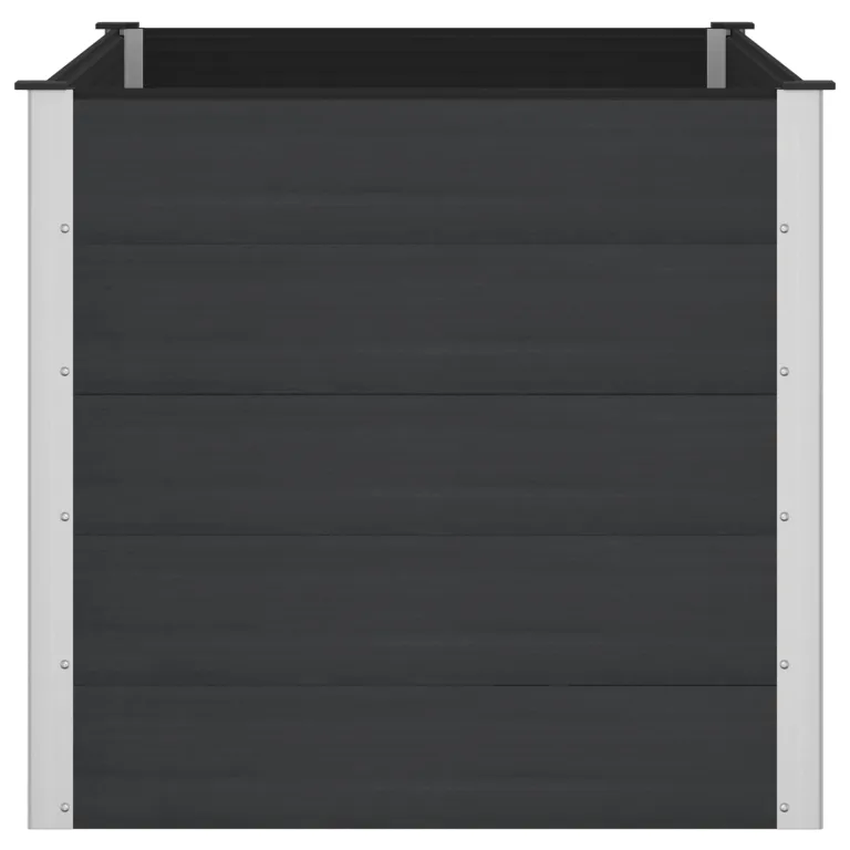 vidaXL Hochbeet Schwarz 150 x 100 x 91 cm, Gartenpflanzkasten, rostbeständig, wetterfestes Behälter, modern für Kräuter und Blumen – Bild 5