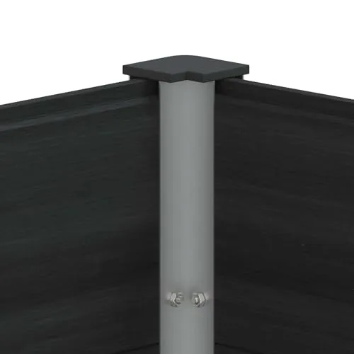 vidaXL Hochbeet Schwarz 150 x 100 x 91 cm, Gartenpflanzkasten, rostbeständig, wetterfestes Behälter, modern für Kräuter und Blumen – Bild 10
