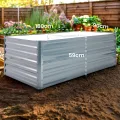 Arebos Hochbeet Metall 180x90x59 cm Anthrazit | Gartenbeet & Gemüsebeet aus verzinktem Stahl | Wetterfest & Rostfrei | Pflanzbeet für Garten, Terrasse & Balkon | Bausatz ohne Boden - Thumbnail 7