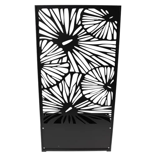 Pflanzkasten mit Rankgitter aus Metall, schwarz, 60x24x24 cm, mit Rankhilfe 122 cm hoch, Blumenkasten mit Spalier, Hochbeet mit Sichtschutz – Bild 9