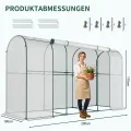 Gewächshaus - 300x100x170 cm - Begehbarer Tomatengewächshaus Foliengewächshaus für Pflanzen - Stabil, UV-Beständig, Optimales Pflanzenwachstum - Frühbeet, Gemüse, Blumen, Obst - Thumbnail 2