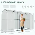 Gewächshaus - 300x100x170 cm - Begehbarer Tomatengewächshaus Foliengewächshaus für Pflanzen - Stabil, UV-Beständig, Optimales Pflanzenwachstum - Frühbeet, Gemüse, Blumen, Obst - Thumbnail 10