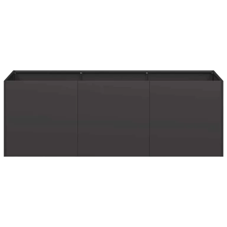 Pflanzgefäß Pflanzkübel Gartenpflanzen Gartenbeet Hochbeet Frühbeet Pflanzkasten Blumenkasten Gartenpflanzen Schwarz 120 x 40 x 40 cm Kaltgewalzter Stahl – Bild 4